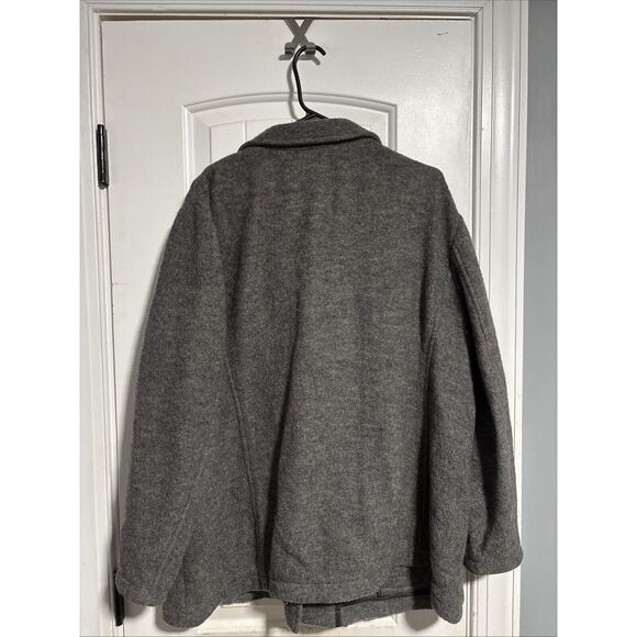 LL Bean Womens XL Petite Bellandi Jacket Coat Italian Boiled Wool Gray VTG - Picture 3 of 3